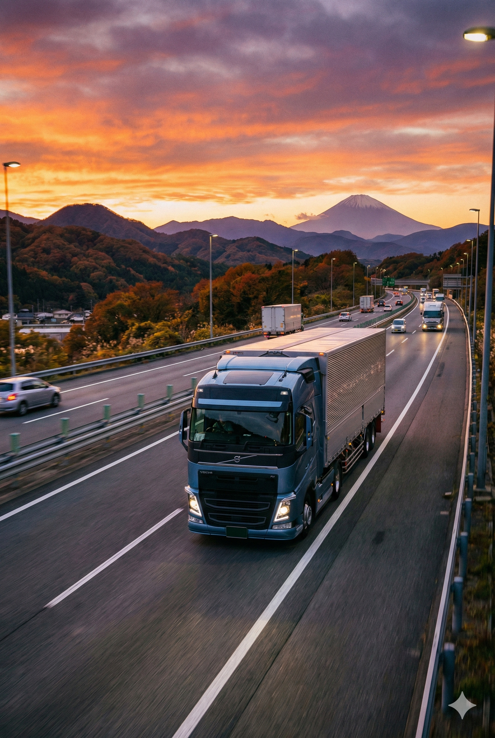 高速道路を走るトラック